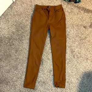 Fashion nova. Camel Colored. Faux Leather Pants.
